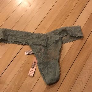 Olive green lace Victoria’s Secret thong underwear